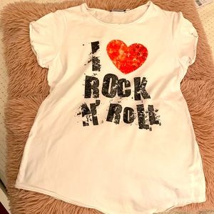 Girls Italian I love Rock n Roll Tee
